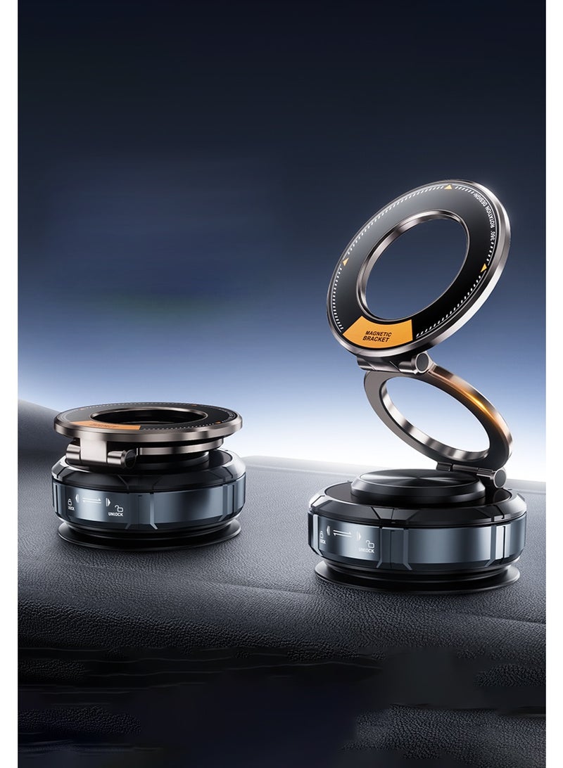 Magnetic Car Phone Holder, Suction Cup Mount, Multi-Angle Rotation, Includes Mirror Stickers, Magnetic Sheets, and Hex Wrench for Easy Installation - Image 2
